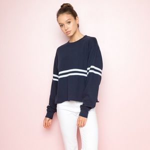 Brandy Melville - navy blue sweater w stripes